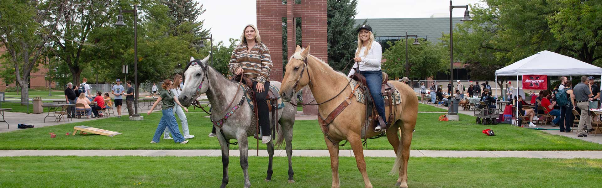 NWC students on horses