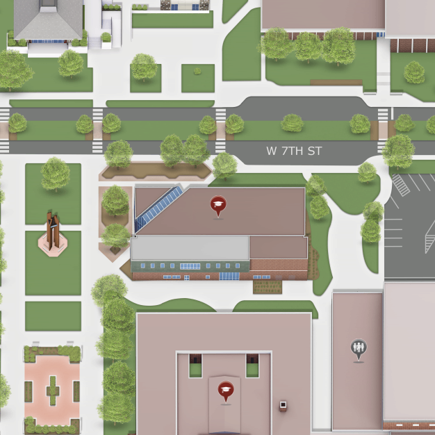 Hinckley Library on the Campus Map