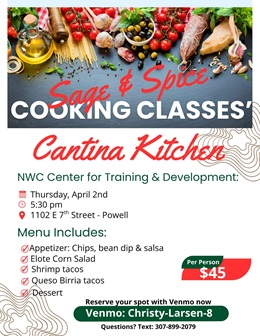 cooking class flyer